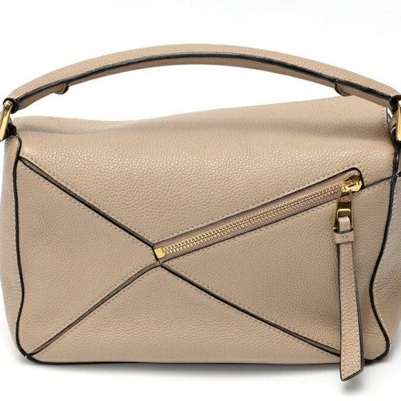 LOEWE Puzzle Bag Small Shoulder A510S21X67 Calfskin Greige K-158809 - Picture 3 of 8